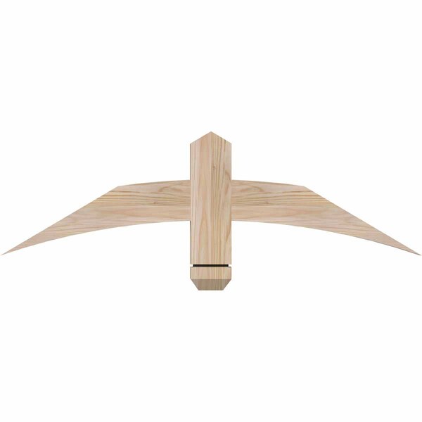 Ekena Millwork Bellingham Smooth Timber Gable Bracket, Douglas Fir, 36"W x 10"H x 1 1/2"D x 3 1/2"F, 7/12 Pitch GBW036X10X0204BEL00SDF - main